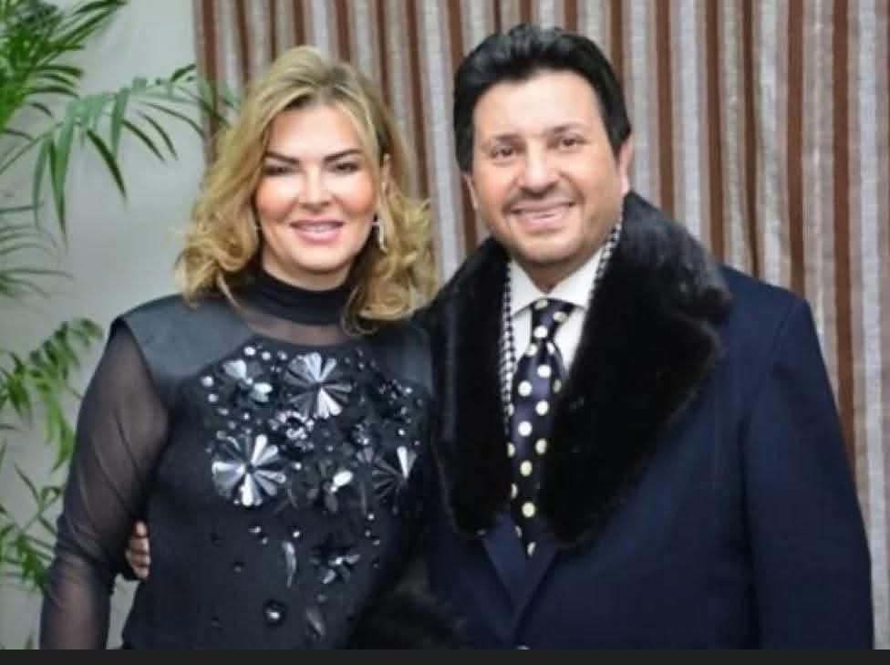 هاني شاكر وزوجته&nbsp;