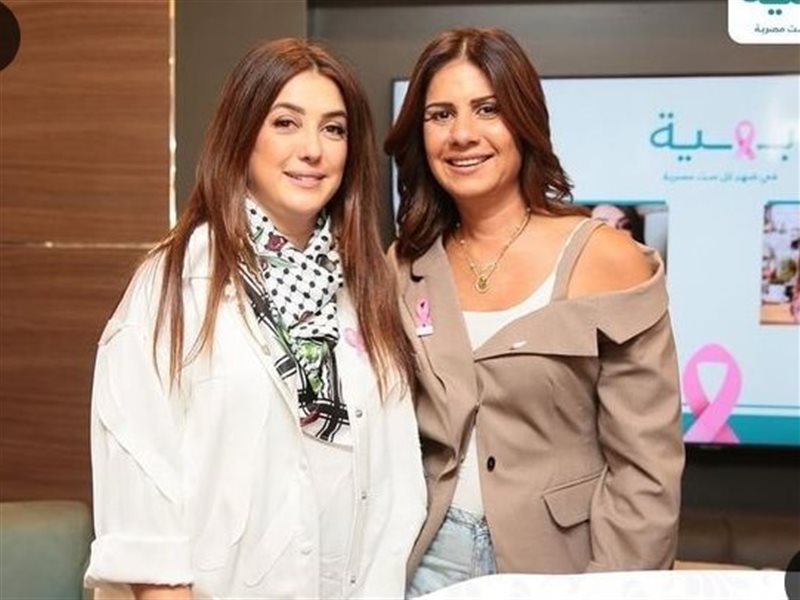 في شهر التوعية بسرطان الثدي.. كندة علوش تزور مستشفى بهية 