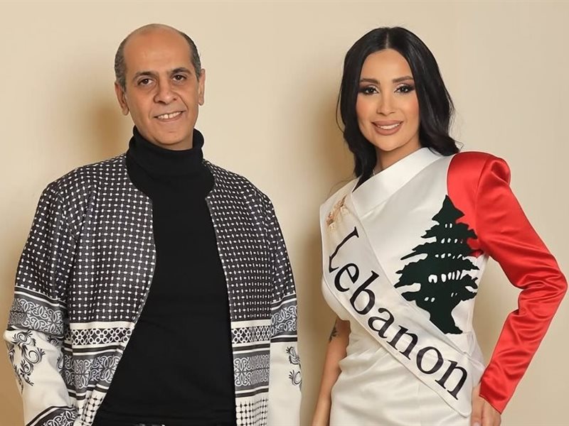 المصمم المصري محمد نور يتعاون مع ملكة جمال لبنان جاين أبو جودة 
