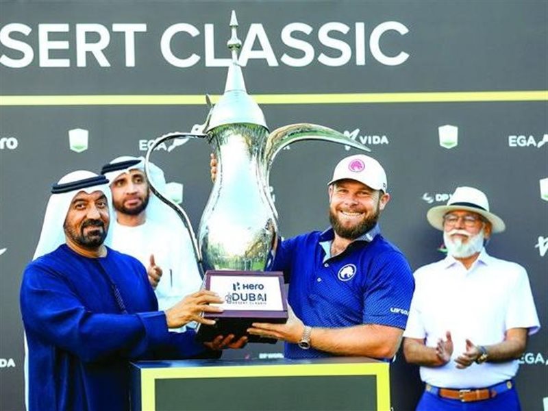 تيريل هاتون يتوج بلقب بطولة هيرو دبي ديزرت كلاسيك 2025