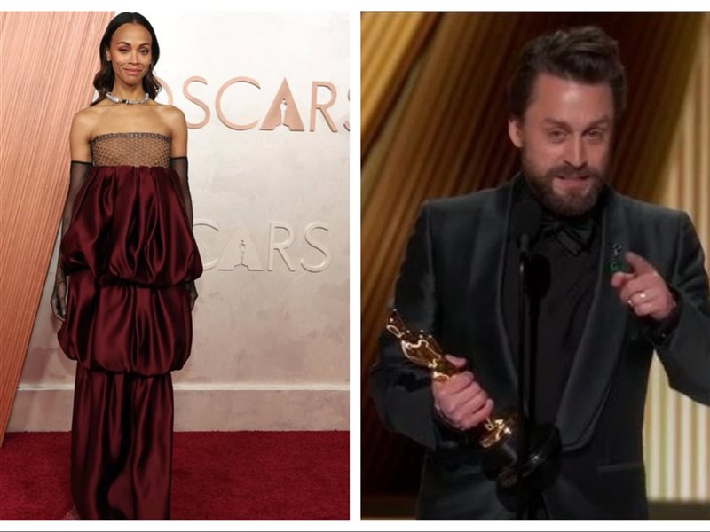 كيران كولكين وزوي سالدانا يحصلان على أوسكار أفضل ممثلين في دور ثاني