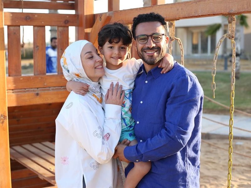  أحمد داود ومريم الخشت في كواليس تصوير مسلسل 