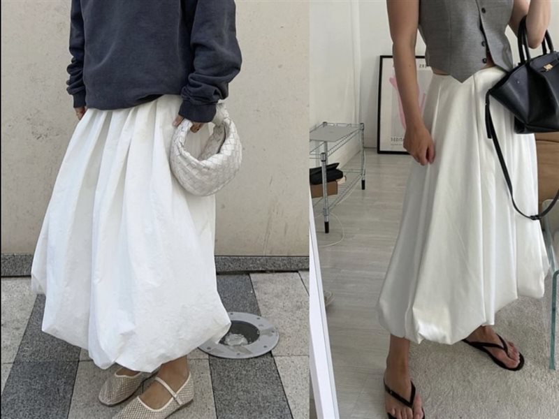  تنانير البالون البيضاء: صيحة الموسم بلمسة أنثوية وجريئة