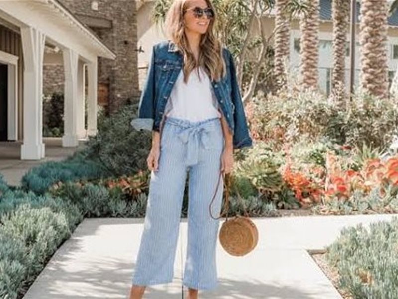  إطلالة أنيقة ومنعشة: سر تألقتا crop pants هذا الموسم