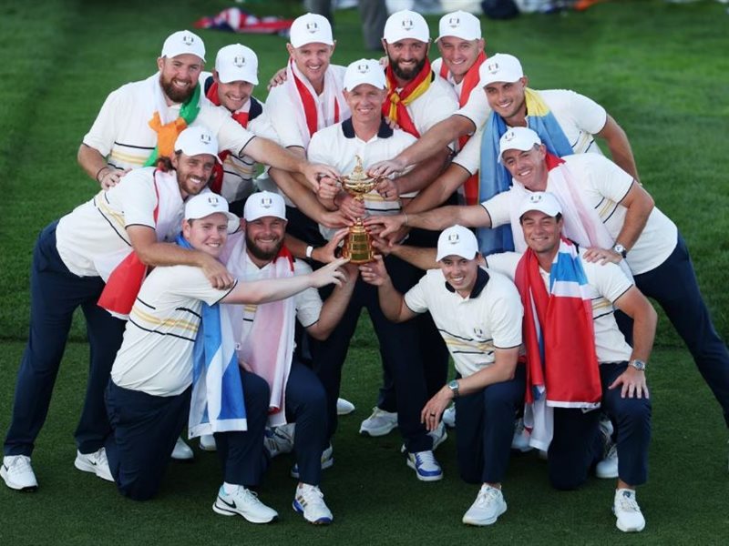 فريق أوروبا يتوج ببطولة كأس رايدر للغولف