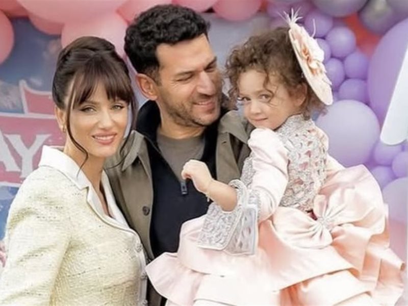 مراد يلدريم وإيمان الباني يحتفلان بعيد ميلاد ابنتهما في أجواء عائلية