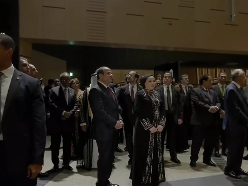 الرئيس عبد الفتاح السيسي يصطحب ضيوف احتفالية المتحف المصرى الكبير في جولة بالمتحف عقب افتتاحه