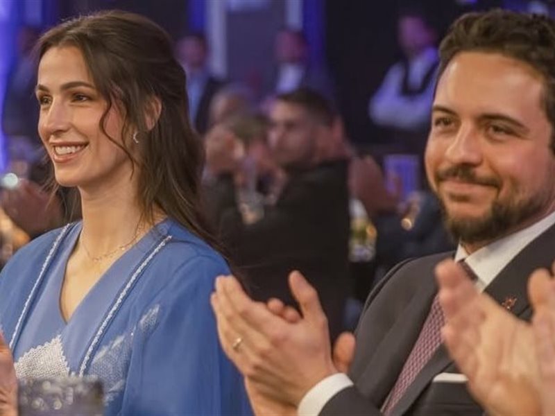 ولي العهد الأمير الحسين بن عبدالله و الأميرة رجوة الحسين 