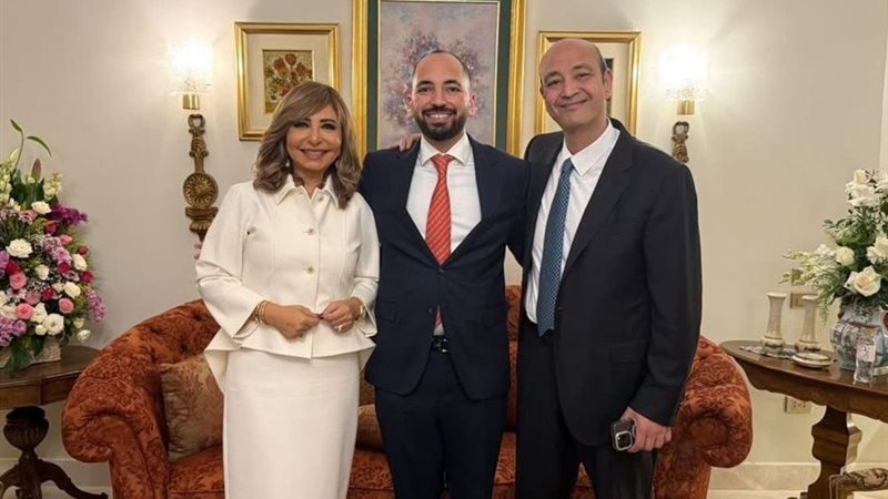 عمرو أديب ولميس الحديدي