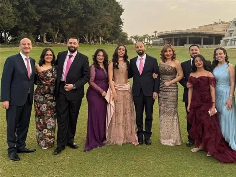 الصور الأولى من حفل خطبة ابن الإعلامي عمرو أديب ولميس الحديدي