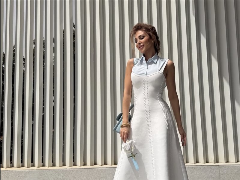 ميريام فارس تتألق بإطلالة ناعمة في احتفال احد  الشعنينة