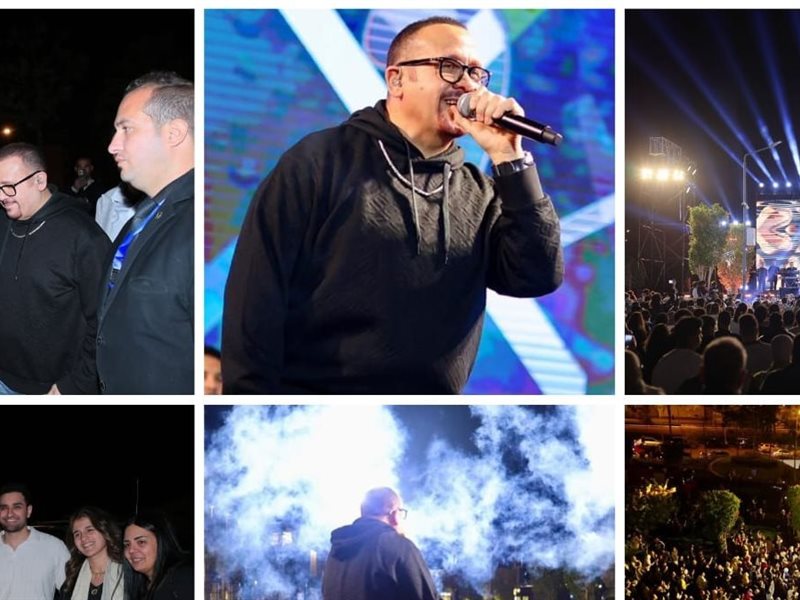 كامل العدد.. هشام عباس يشعل حفل East Hub بحضور 7000 شخص