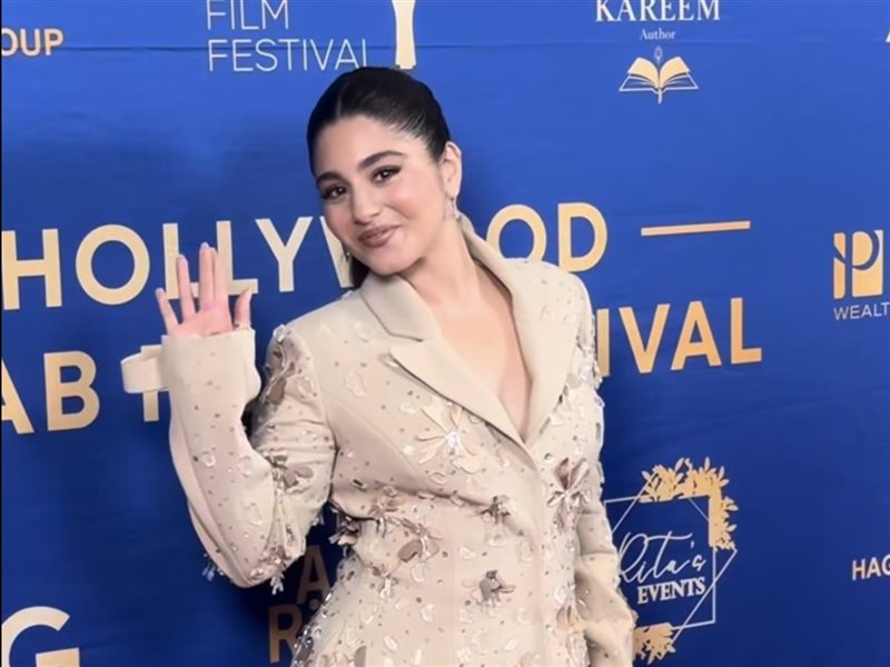     الأناقة العصرية عنوان حضور مايان السيد في مهرجان هوليوود العربي